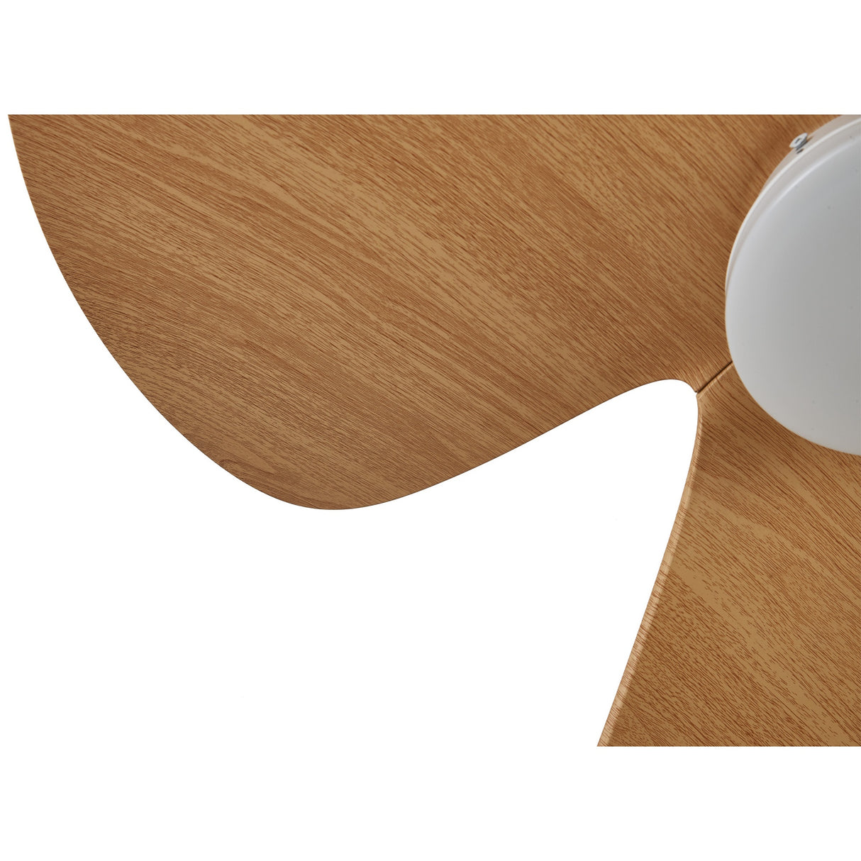 Plafonnier ventilateur ONA blanc et bois Mantra 9470