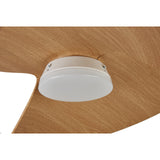 Plafonnier ventilateur ONA blanc et bois Mantra 9470