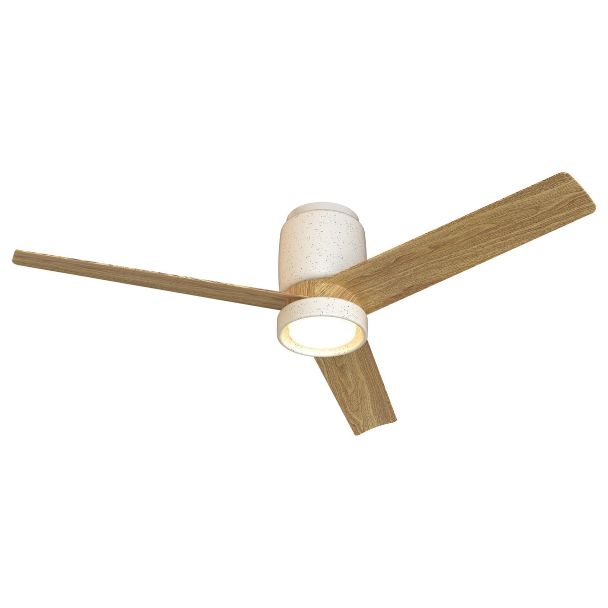 Plafonnier ventilateur CERAMICA blanc et bois Mantra 9479