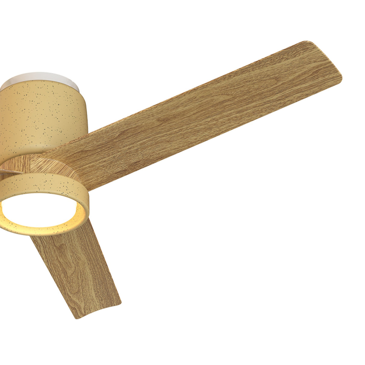 Plafonnier ventilateur CERAMICA beige et bois Mantra 9480