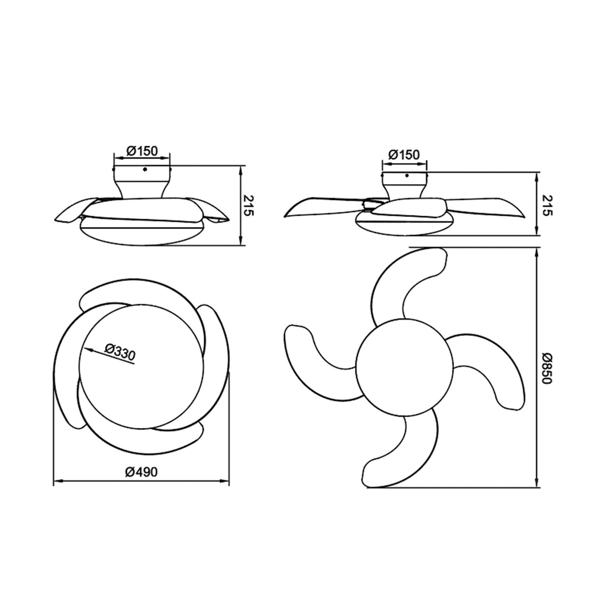 Plafonnier ventilateur ALOHA II blanc Mantra 9514