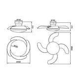 Plafonnier ventilateur ALOHA II blanc Mantra 9514