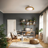 Plafonnier ventilateur ALOHA II blanc/bois Mantra 9515