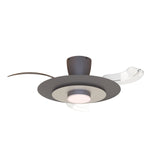 Plafonnier ventilateur KYOTO café/ nickel brossé Mantra 9517