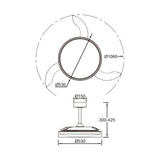 Plafonnier ventilateur GLASS FAN blanc Mantra 9525