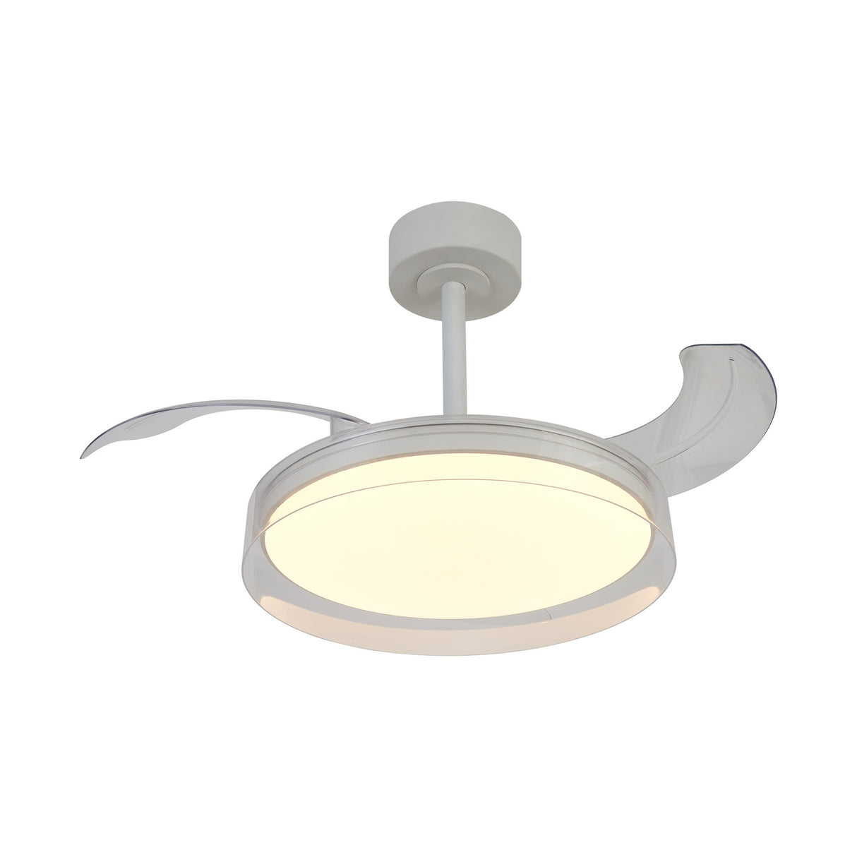 Plafonnier ventilateur GLASS FAN blanc Mantra 9527