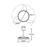 Plafonnier ventilateur GLASS FAN blanc Mantra 9527