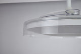 Plafonnier ventilateur GLASS FAN blanc Mantra 9527