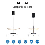 Suspension ABISAL PM hêtre CCT monte et baisse led 12 watts Mantra 9695
