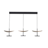 Suspension ABISAL hêtre CCT 3 Lumières led 32 watts Mantra 9696