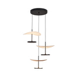 Suspension ABISAL hêtre CCT 3 Lumières led 32 watts Mantra 9697