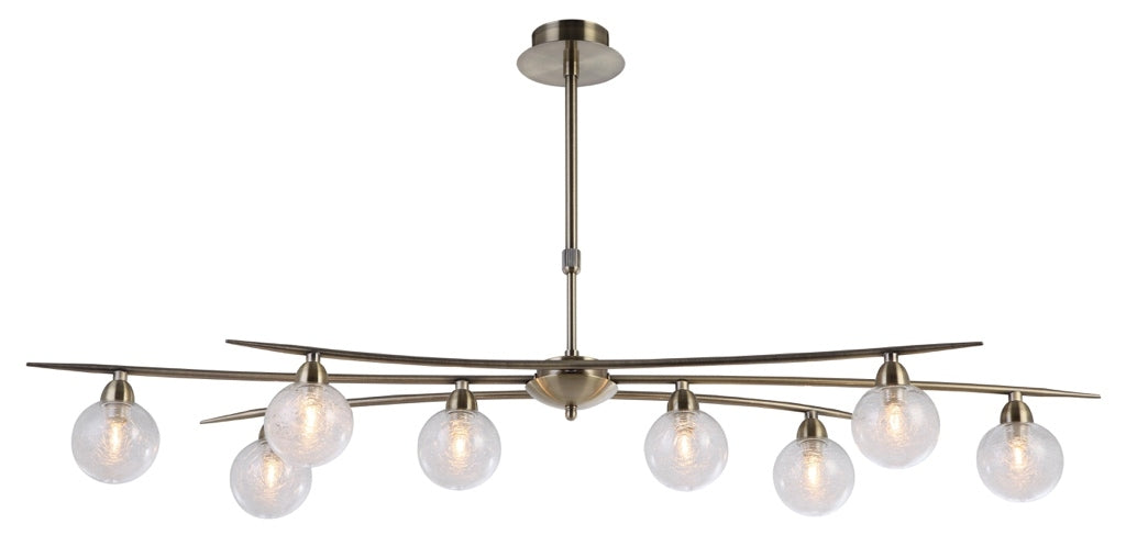 Lustre Snow 8 lumières laiton patiné LD 1049-8AP