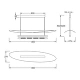 Suspension ABISAL hêtre CCT led 48 watts Mantra 9690