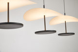 Suspension ABISAL noyer CCT 3 Lumières led 32 watts Mantra 9826