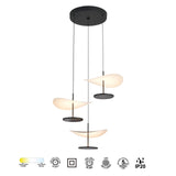 Suspension ABISAL noyer CCT 3 Lumières led 32 watts Mantra 9827
