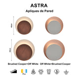 Applique ASTRA GM cuivre/blanc  led 10+38 watts Mantra 9847