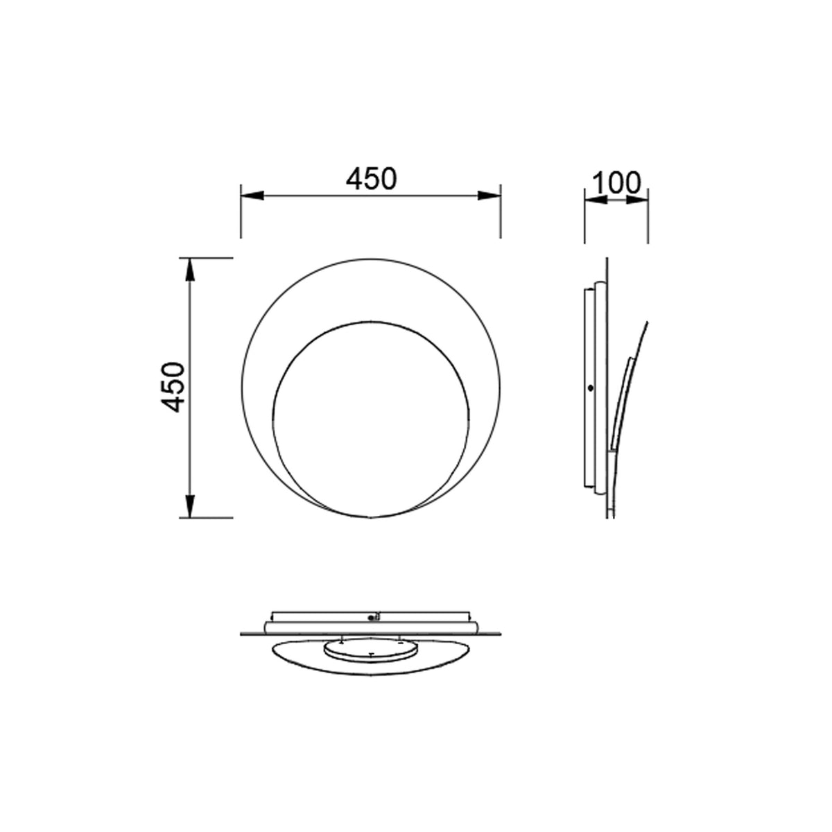 Applique ASTRA GM cuivre/blanc  led 10+38 watts Mantra 9847