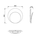 Applique ASTRA GM blanc/cuivre led 10+38 watts Mantra 9848