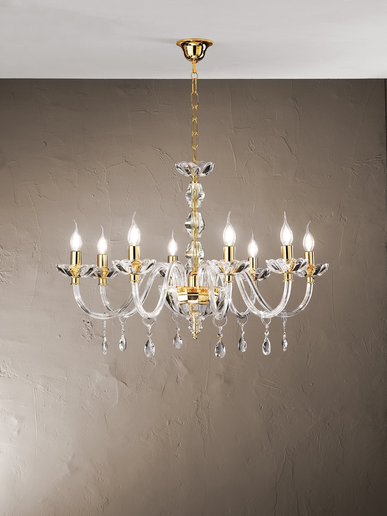Lustre Camilla transparent 8 lp-camilla-8SP-oro