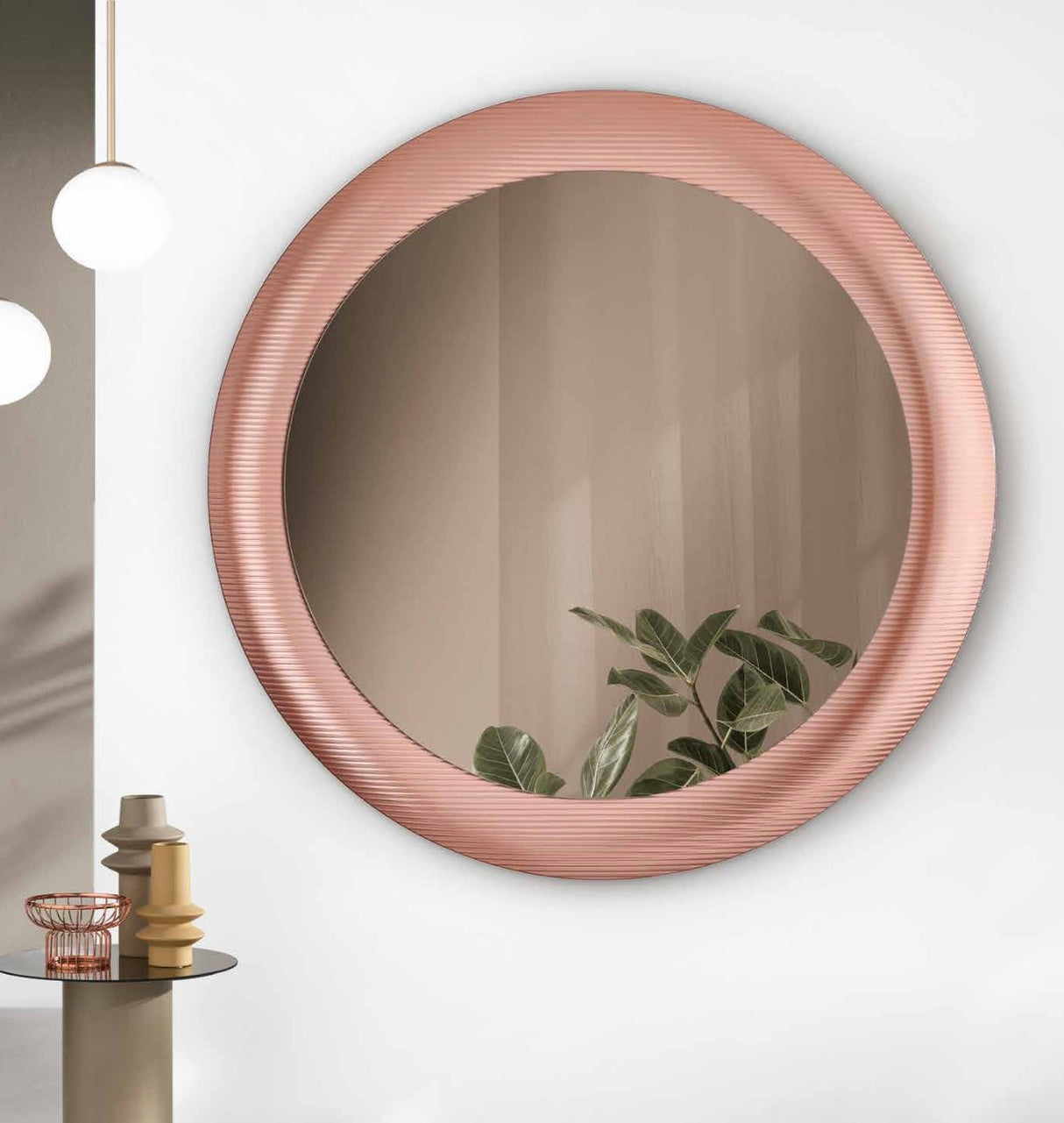 Miroir Enea cuivre diamètre 120