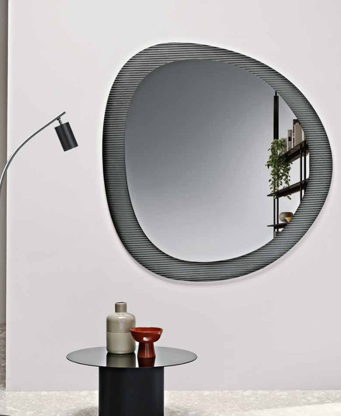 Miroir Kimi gris fumé 108x130