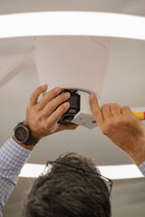 Plafonnier ventilateur Nepal blanc/bois Mantra 7532