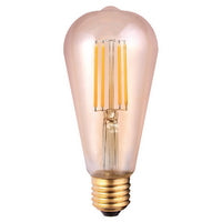 Ampoule cone fumé avec filament led E27 6,5W 650 lumens 2200k. R09228