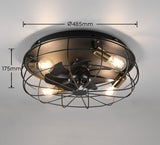 Plafonnier ventilateur Trondheim Trio R61095032