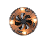 Plafonnier ventilateur noir et bois Trondheim Trio R61195032