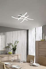 Plafonnier Route carré nickel 4000k R62474407