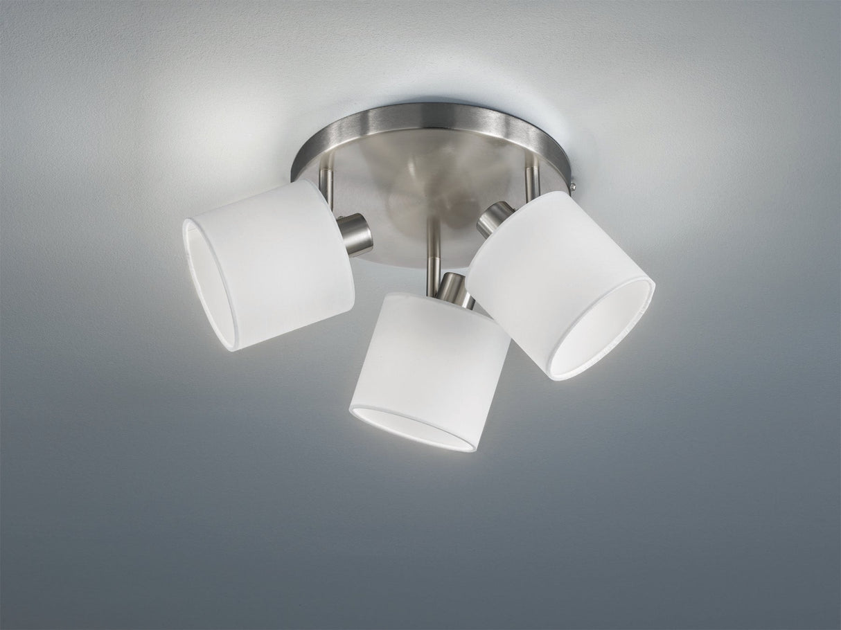 Plafonnier Tommy nickel/blanc R80333901