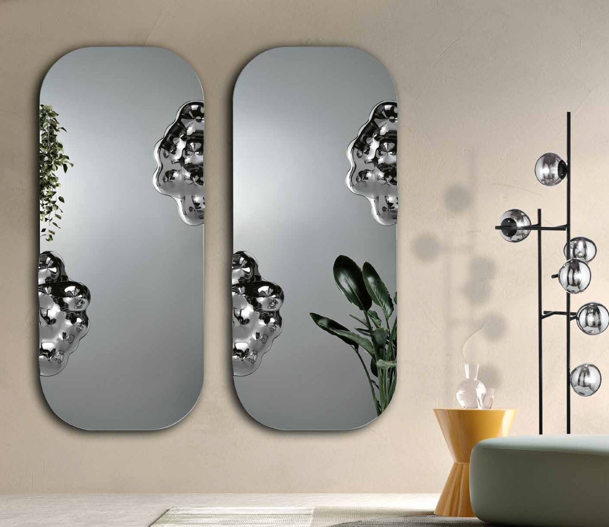 Miroir Crown rectangulaire gris fumé 175x80