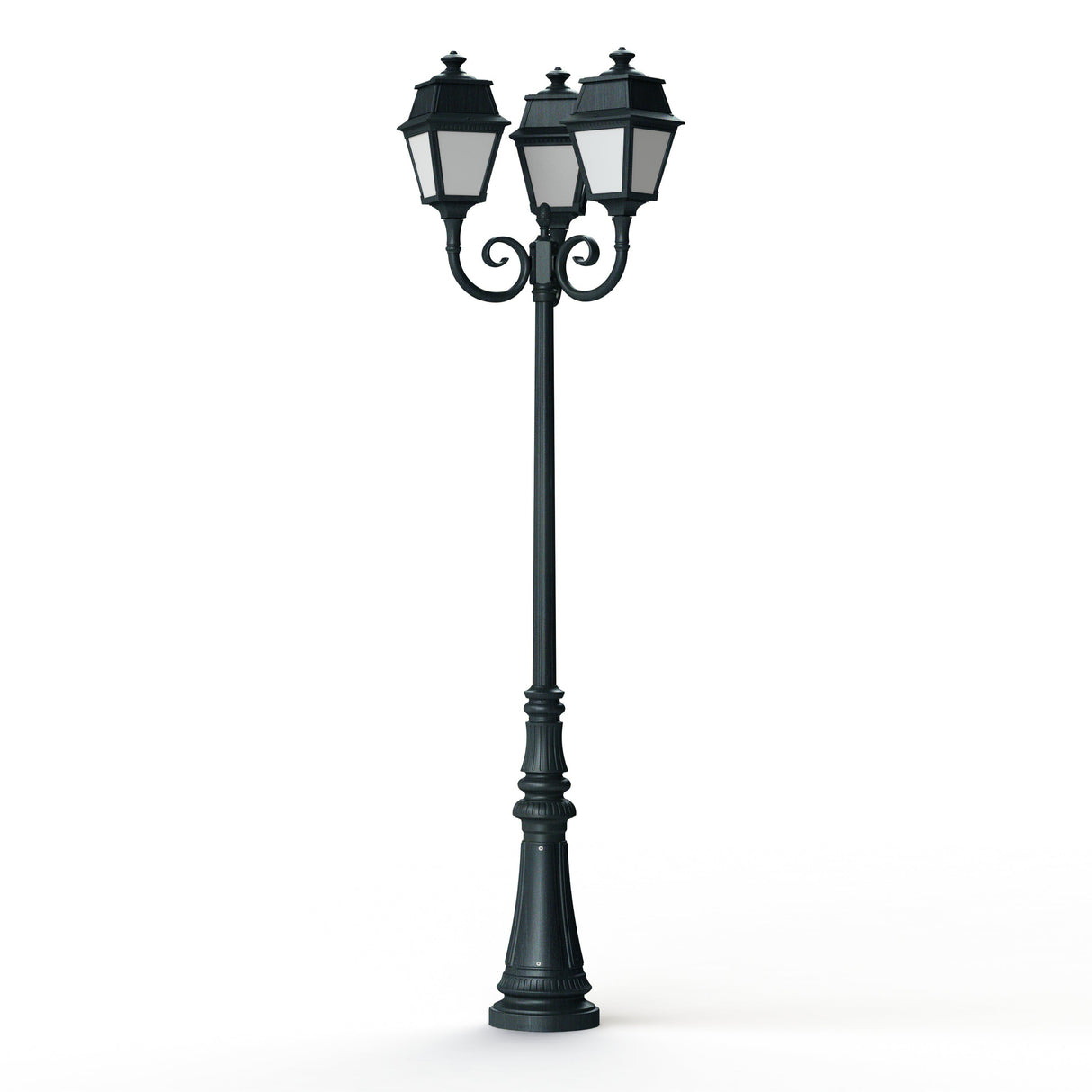 Lampadaire Avenue 2 N°11 LED opale Vert de gris 008 102130008