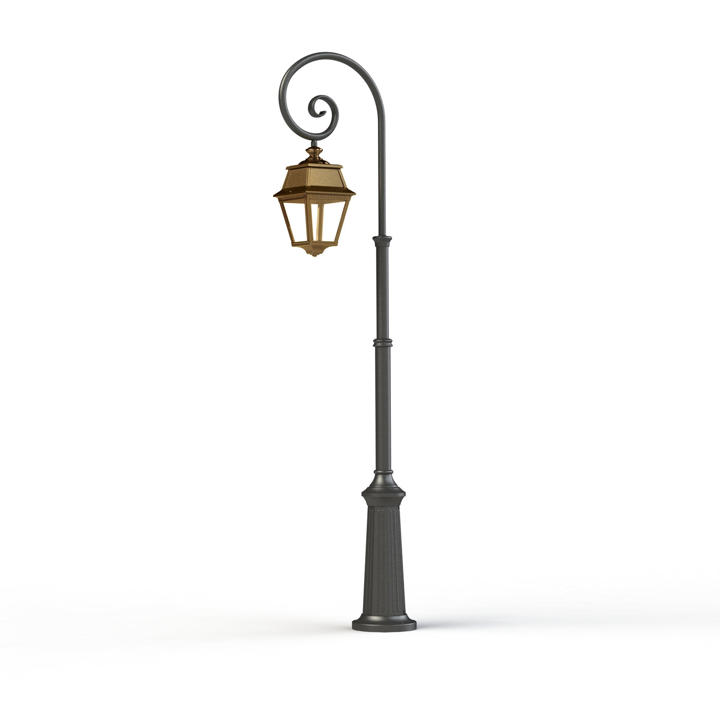 Lampadaire Avenue 2 N°8 LED clair Laiton vernis teinté 070 102123070