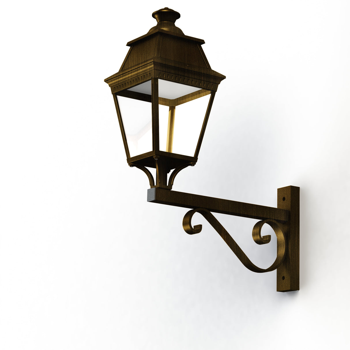 Applique Avenue 3 N°12 LED Warm Patine dorée 009 Diffuseur clair 103253009