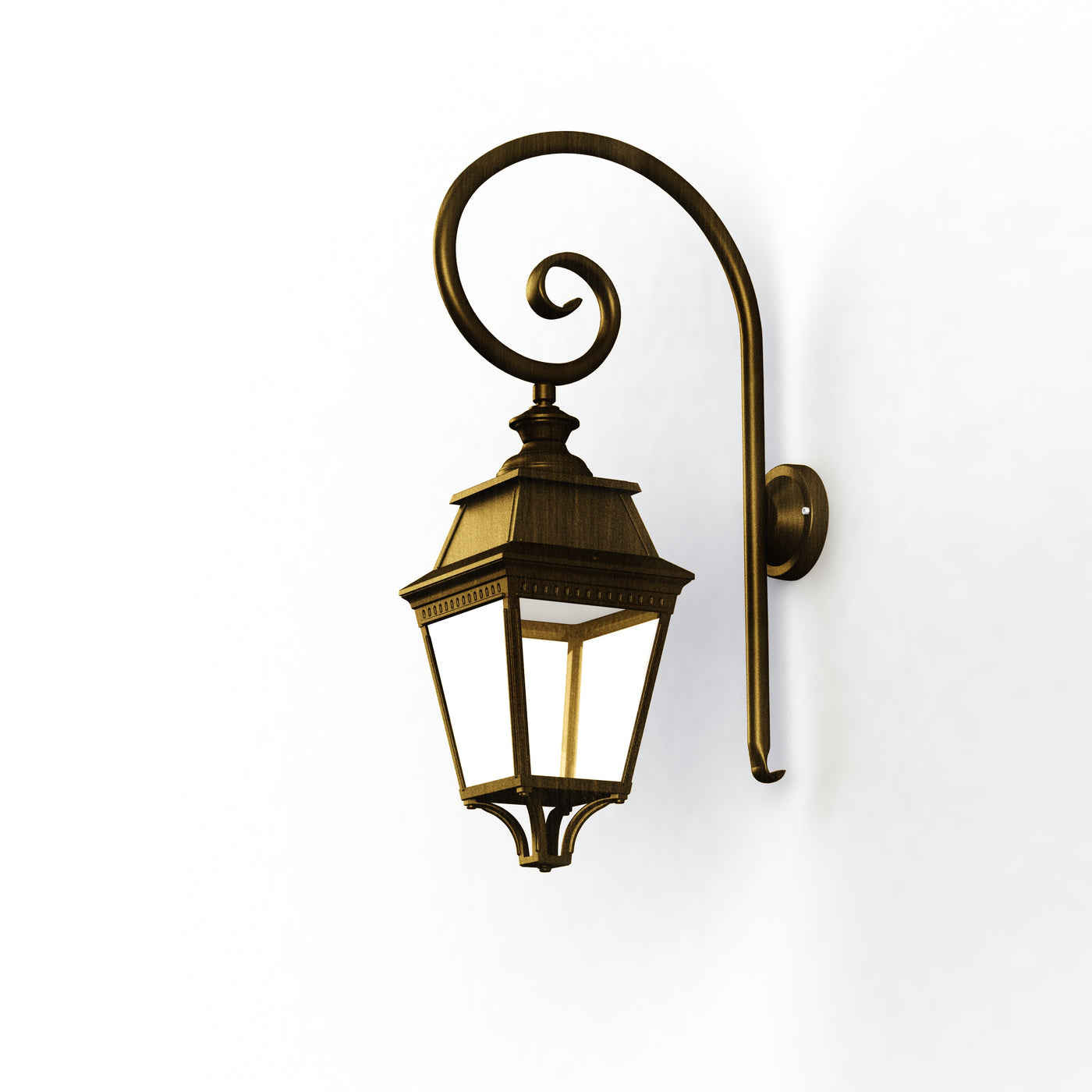Applique Avenue 3 N°3 LED Warm Patine dorée 009 Diffuseur clair 103208009
