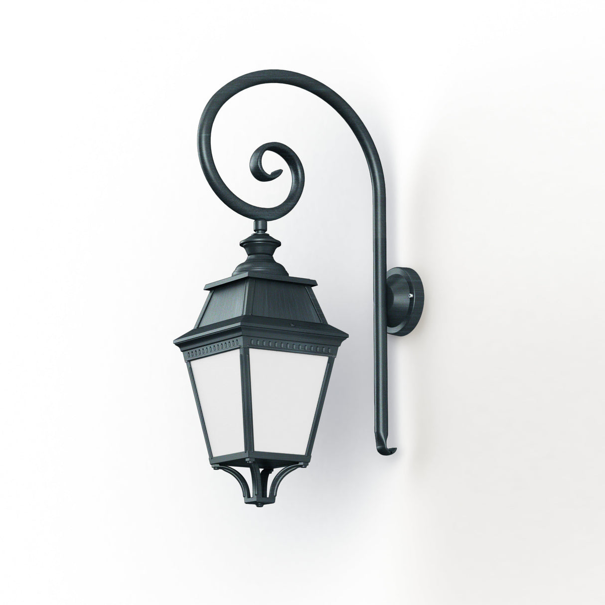 Applique Avenue 3 N°3 LED Warm Patine vert de gris 008 Diffuseur opale 103210008