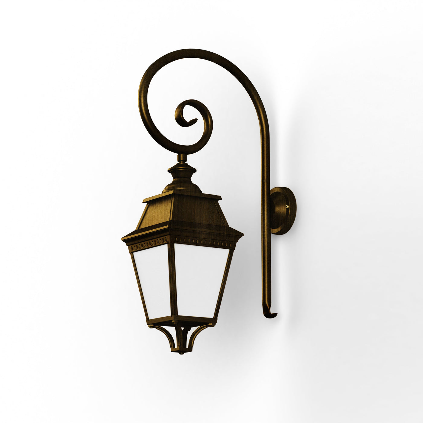 Applique Avenue 3 N°3 LED Warm Patine dorée 009 Diffuseur opale 103110009