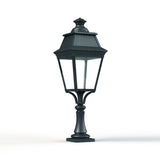 Borne Avenue 3 N°5 LED Warm Patine vert de gris 008 Diffuseur clair 103118008