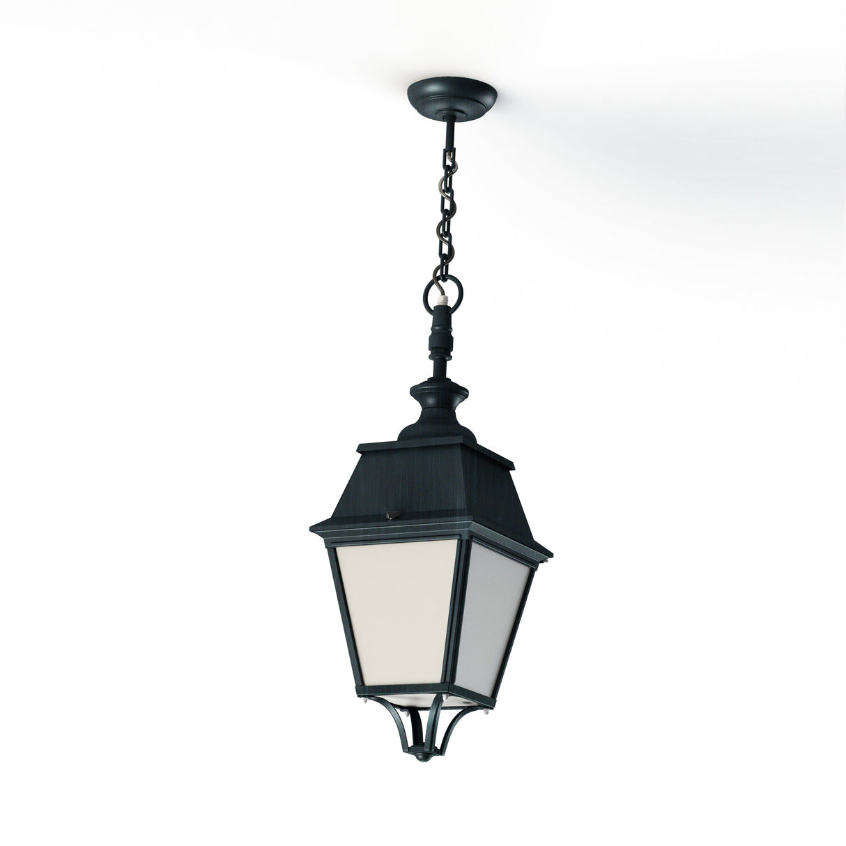 Suspension Avenue 4 N°1 E27 opale Vert de gris 008 104018008