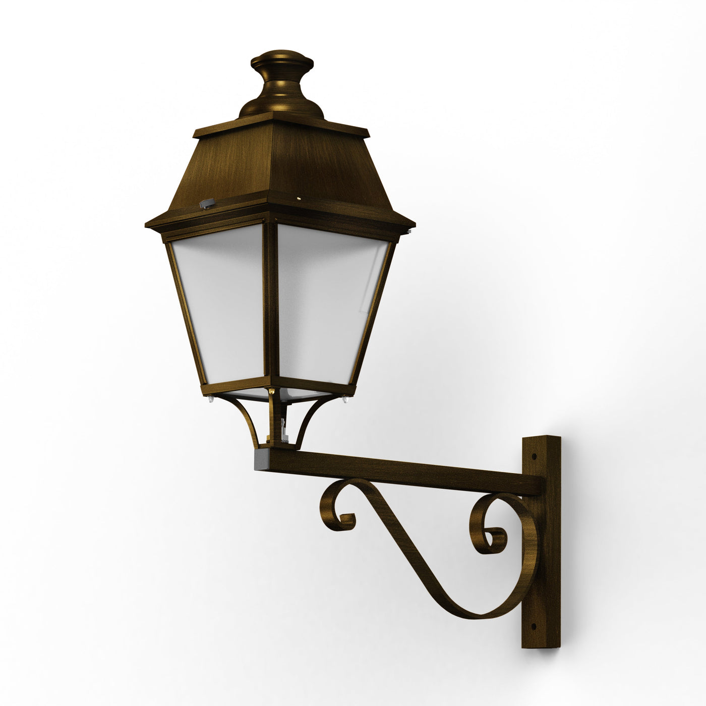Applique Avenue 4 N°3 LED 35W 2700°K Patine dorée 009 PMMA clair structuré 104355009