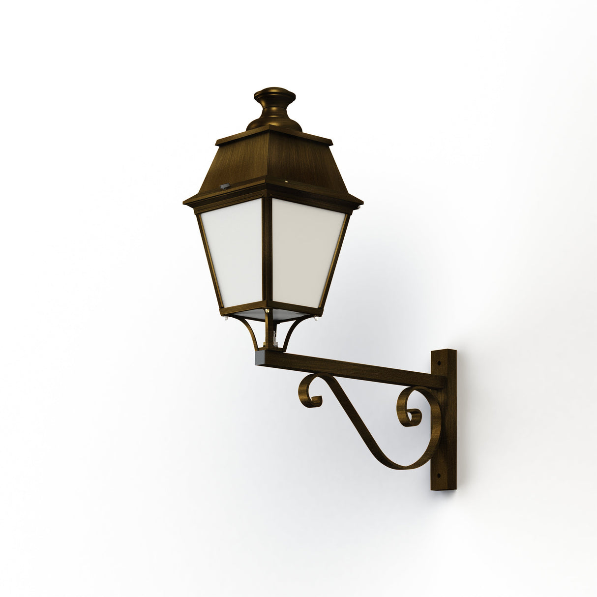 Applique Avenue 4 N°3 LED 35W 3000°K Patine dorée 009 Diffuseur opale 104256009