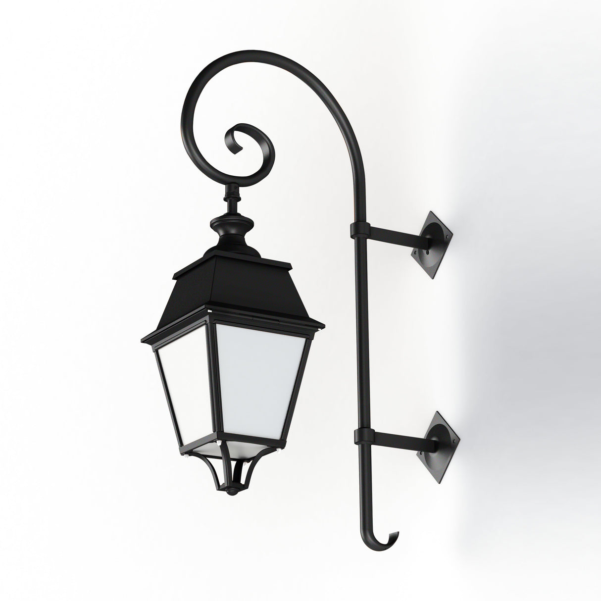 Applique Avenue 4 N°5 E27 opale Noir foncé 000 104130000