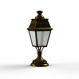 Borne Avenue 4 N°6 LED 35W 3000°K Patine dorée 009 Diffuseur clair 104261009