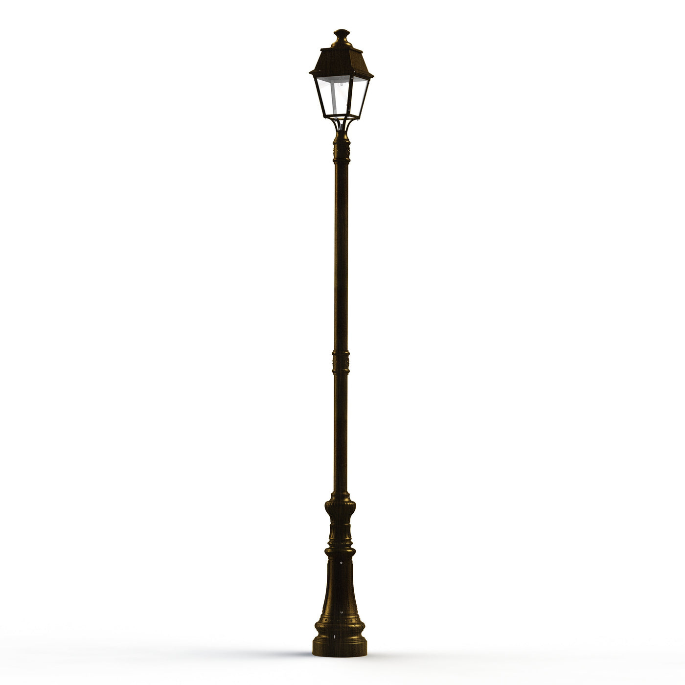 Lampadaire Avenue 4 N°8 E27 clair Patiné doré 009 104147009