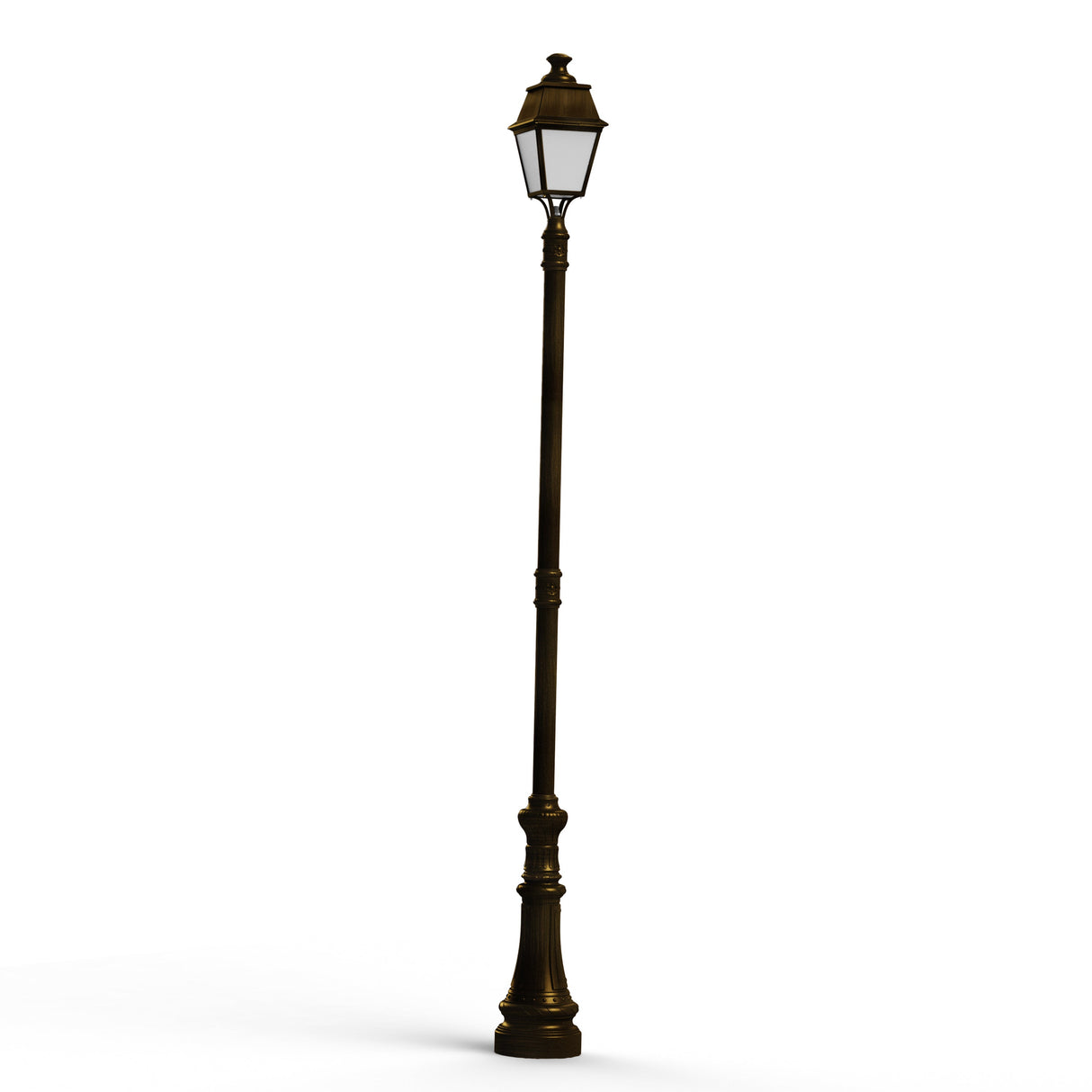 Lampadaire Avenue 4 N°8 LED 35W 2700°K Patine dorée 009 Diffuseur opale 104364009