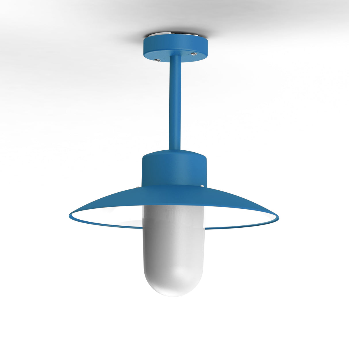 Plafonnier Belcour N°2 opale Bleu Azur mat 134 106004134