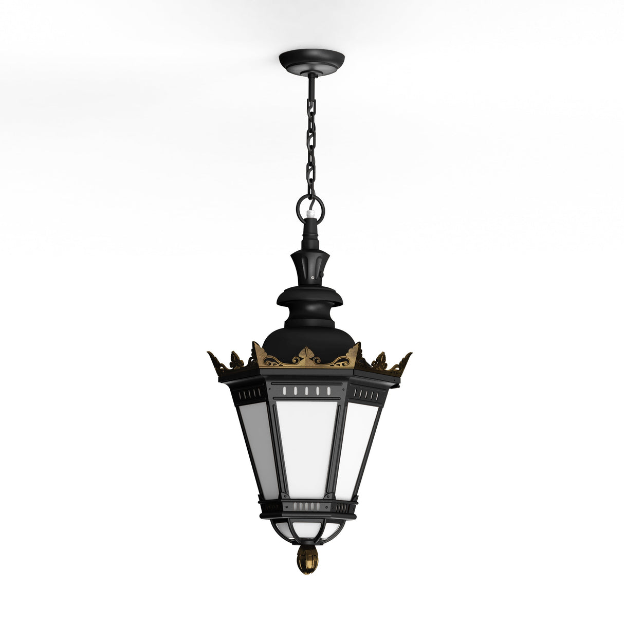 Suspension Citadelle avec couronne N°1 LED 35W 3000°K Noir 000 116104000