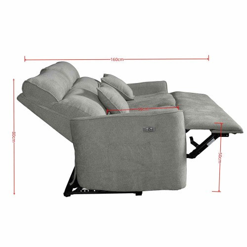 Fauteuil PRAGA 3 Places Electrique gris CASA THAI 4583