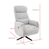 Fauteuil CHIPRE Relax gris clair CASA THAI 4589